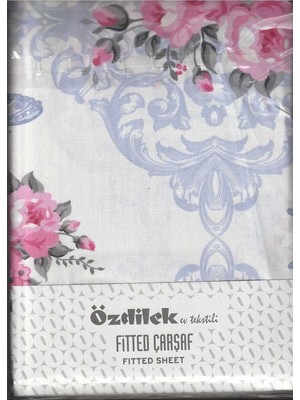 Tr Özdilek Fitted Lastikli Çarşaf Seti Yastıklı ÇARŞAF%100 Pamuk Ranforce 160 x 200 Çift Ki�
