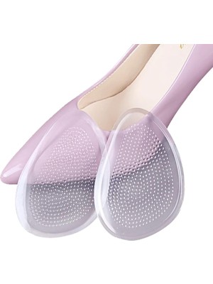 Tr 2 Çift(4 Adet) -Stiletto,kösele Içi, Metatarsal Destekli,ayağı Öne Kaydırmaz, Ayak Tutucu, Nasır Koruyucu,kendinden Yapışkanlı, Şeffaf Silikon Jel, Ön Tabanlık, Ayakkabı Tabanlığı(2 Sağ+2 Sol)
