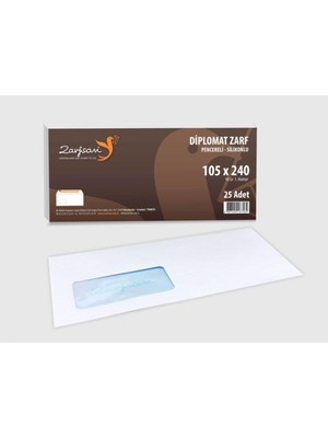 Tr Diplomat Zarf Pencereli 10,5X24 90 Gram 1.hamur 25 Adet