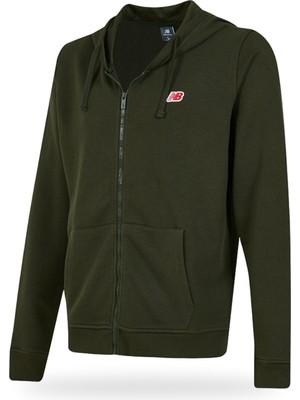 New Balance Lifestyle Full Zip Erkek Sweatshirt - Haki