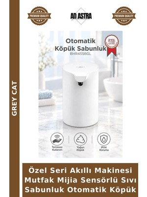 Grey Cat Özel Seri Akıllı Makinesi Mutfak Mijia Sensörlü Sıvı Sabunluk Otomatik Köpük