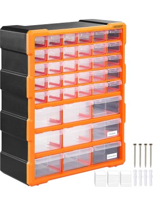 Odea Tr ® Çok Katmanlı Çekmece Düzenleyici 39 Çekmece Vidalı Düzenleyici 47,5X38X16 cm