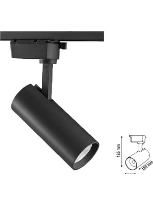 Odea Tr 20W Siyah Ray Spot Armen 3200K (Amber Işık)