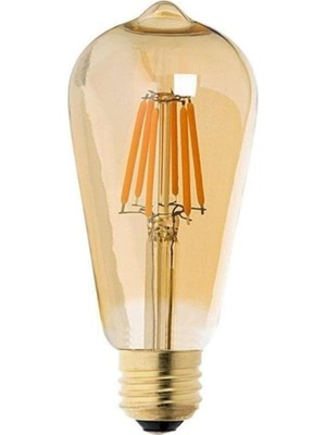 Die Grup LED Dünyam 8W Amber ST64 Dekoratif Armut Rustik LED Ampül CT-4290