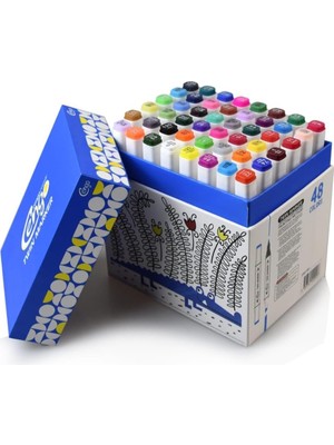 Odea Tr 48 Adet Çift Taraflı Artist Marker Kalemi 48 Renk