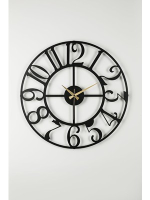 Die Grup Bonni Yeni Koleksiyon Dekoratif Metal Siyah Duvar Saati 41X41CM Mds-41 MYK1333-05