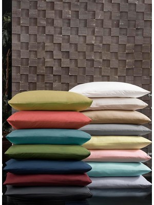 Odea Tr BEJ%100 Pamuk Çift Kişilik 160 * 200 cm 2 Adet Yastık Kılıflı Fitted Çarşaf Seti