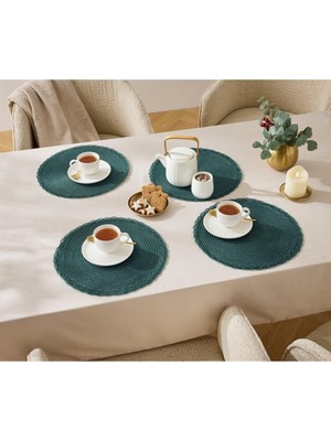 Odea Tr Amerikan Servis, 4'lü, Yuvarlak, Yeşil