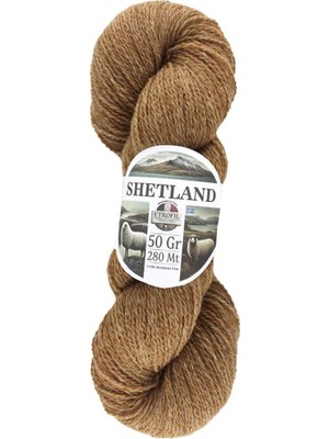 Die Grup Shetland Örgü Ipi Koyu KAHVE%100 Shetland Yün 50G 280M (77189)