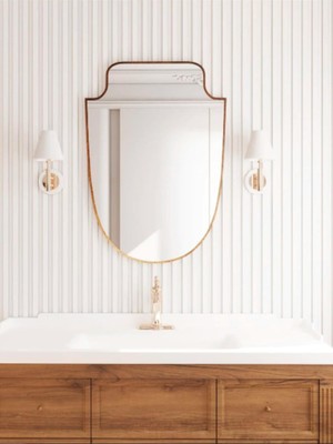 Odea Tr Asimetrik Ayna/dekor Aynası/konsol Aynası/italyan Tarzı Duvar Aynası Gold 60 x 90