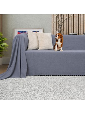 Odea Tr Kaymaz Şönil Koltuk Örtüsü, Çift TARAFLI,175X300 cm Gri