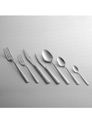 Die Grup Milano Sade 12 Kişilik 84 Parça Kutulu Çatal Kaşık Bıçak Takımı Gümüş