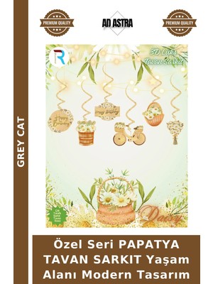Grey Cat Özel Seri Papatya Tavan Sarkıt Yaşam Alanı Modern Tasarım