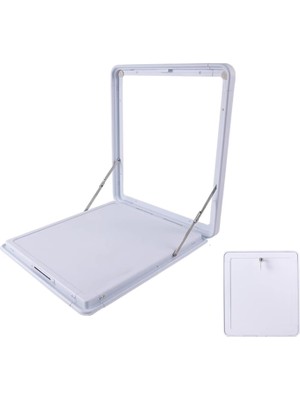 Bu Katlanır Karavan Masa Alüminyum Alaşımlı Katlanır Masa Karavan Dış Katlanır Masa Tahtası Entegre Dış Çerçeve Kilitli Tasarımlı Yüksek Sıcaklık Direnci (Beyaz, 400 x 450 Mm)