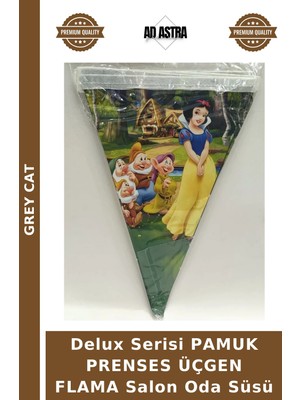 Grey Cat Delux Serisi Pamuk Prenses Üçgen Flama Salon Oda Süsü