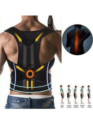 Rafta Tr Erkek Bel Kemeri Balenli Spor Korse Dik Duruş Korsesi Çift Balenli Bel Omuz Sırt Desteği Korse