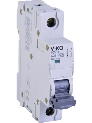 Rafta 10VTB-1C25 Otomatik Sigorta 10KA C Tipi 1 Kutup 25A
