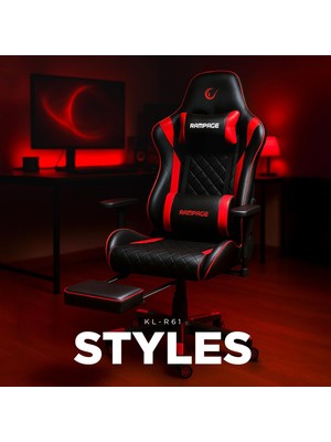 Rafta Tr Styles KL-R61 Kırmızı/siyah Oyuncu Koltuğu