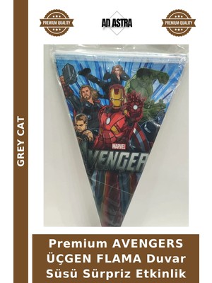 Grey Cat Premium Avengers Üçgen Flama Duvar Süsü Sürpriz Etkinlik