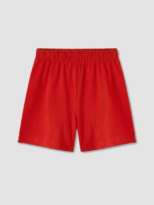 LC Waikiki Lcw Kids Kırmızı Beli Lastikli Kız Çocuk Pijama Şortu