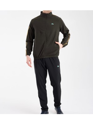Lacoste Regular Fit Mevsimlik Ince Haki-Siyah Eşofman Takımı