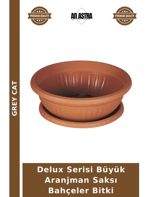 Grey Cat Delux Serisi Büyük Aranjman Saksı Bahçeler Bitki