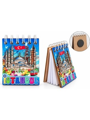 Ersert Ers Istanbul Temalı Ahşap Magnetli Not Defteri TCX5880