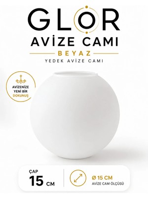 Browia Lighting Glor Beyaz Avize Camı