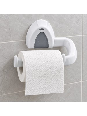 Qlux Ideas Qlux Avantage Tuvalet Kağıtlığı, Beyaz Gri Duvar Tipi Rulo Tuvalet Kağıdı Tutucu