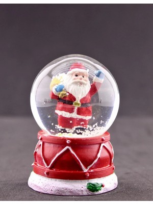 Ersert Ers Noel Baba Hediye Torbası Mini Boy Işıklı Yılbaşı Kar Küresi 6.5 cm 4-5 A