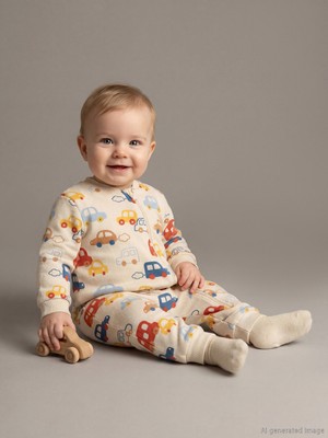 LC Waikiki Lcw Baby Bej 2.5 Tog Baskılı Erkek Bebek Uyku Tulumu