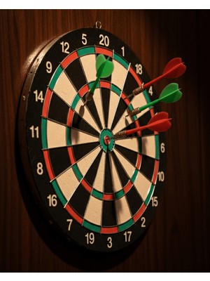 Astraltech Kaliteli Ahşap 15 Inç Dart Tahtası Kolay Montajlı 4 Ok