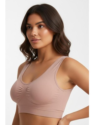 Jasmine Glow Toparlayıcı Sıkılaştırıcı Kalın Askılı Pedli Büstiyer 5040 Gül Kurusu