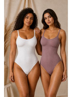 Jasmine Glow Kadın 2 Beden Incelten 2 Li Toparlayıcı Korse Kahverengi
