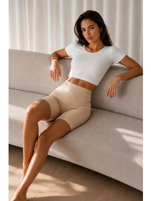 Jasmine Glow Kadın Boxer Elastan Katkılı Vücut Ten Iç Korse