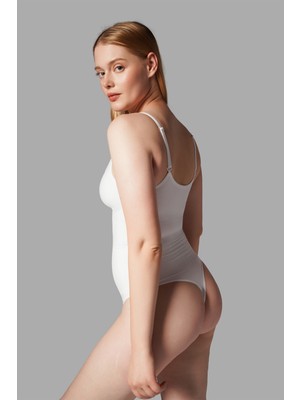 Jasmine Glow Çıtçıtlı String Body Korse 9052 Beyaz