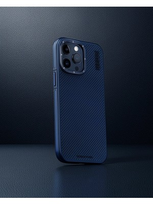 Astraltech iPhone 15 Pro Max - Joko Aramid 600D Kevlar Karbon Fiber Magsafe Kılıf - Lacivert