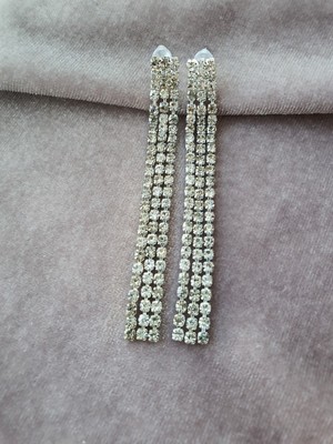 Mupte Jewelry Sallantılı 3 Sıra Taşlı Su Yolu Küpe