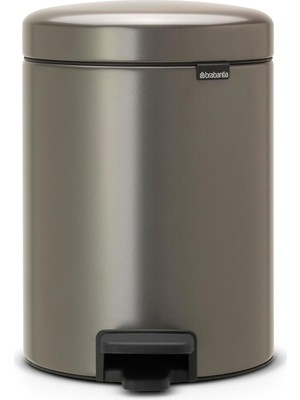 Tret Çöp Kovası, Iç Kovalı, Plastik, Çelik, Plastik, Gri (Platinum), 5 Litre