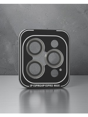 Astraltech iPhone 15 Pro Max - Joko Pvd Metal Kamera Lens Koruyucu - Gri