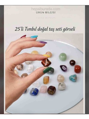 Best Bioenerji Taş Terapi Doğal Taş Seti 25'li Tımbıl  Set