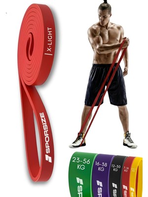 Marka Kolik Sporsize Profesyonel Direnç Bandı Tekli Güçlü Lateks Loop Band, Fitness, Crossfit, Pilates ve Ev Egzersizleri Için