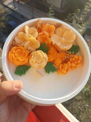 Opulent Accessories Sonbahar Kase Mum Büyük Boy, Hediyelik Dekoratif Mum, Öğretmenler Günü, Anneler Günü, Yeni Ev Yeni Iş Yeni Yil Hediyelik Dekoratif Mum