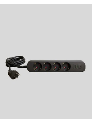 Modern USB Type-C 4'lü Çoklu Priz 2 Metre Kablo