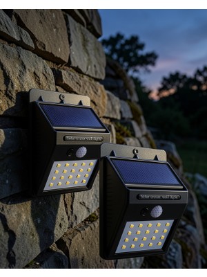 Vavis Güneş Enerjili 20 LED Duvar Lambası Uczsensörlülamba3