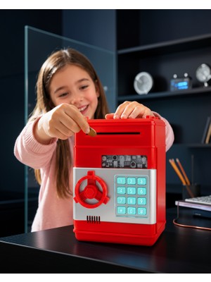 Vavis Şifreli Kırmızı Atm Tasarımı Kumbara UCZZZSAM53NUMBERBANK-25