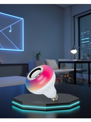 Fantastik Store LED Ampul E27 Duy Tipi 12W Rgb Bluetooth Hoparlör Xuczlambahoparlörrr-3