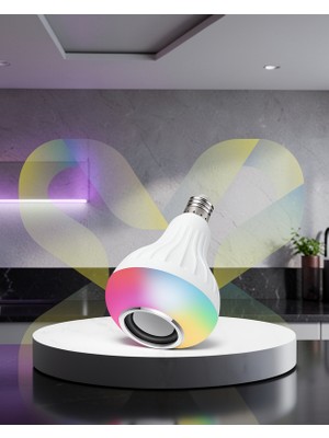 Fantastik Store Bluetooth Hoparlörlü LED Ampul 12W Xuczlambahoparlörrr