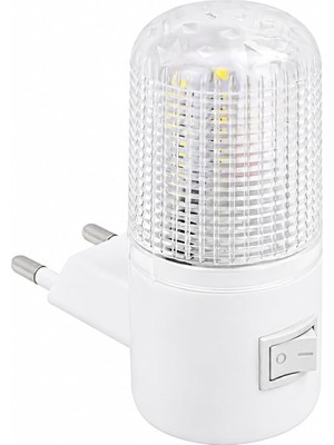 TemmuzX LED Gece Lambası 0,5 W, Anahtarlı, Soğuk Beyaz Işık, Priz Tipi