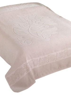 TemmuzX Çift Kişilik 200X220 cm Yazlık Havlu PIKE%100 Pamuk Rahat Şık ve Nefes Alan Yatak Örtüsü Bej, Pıke-Sumbul